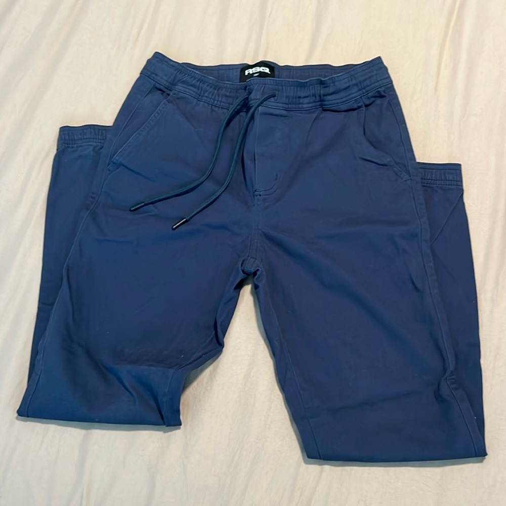 RSQ navy blue jogger cargo chino pants size small